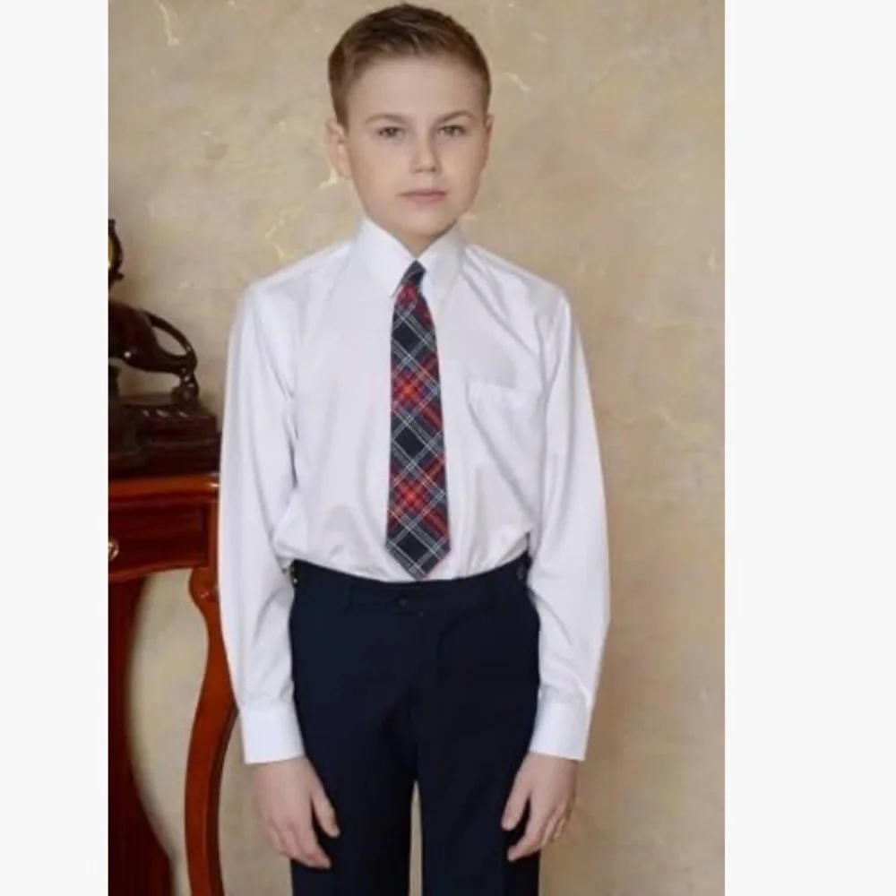 Kids Pre-Tied Tie and Pocket Square Set - Pink, Orange, Multicolor Plaid
